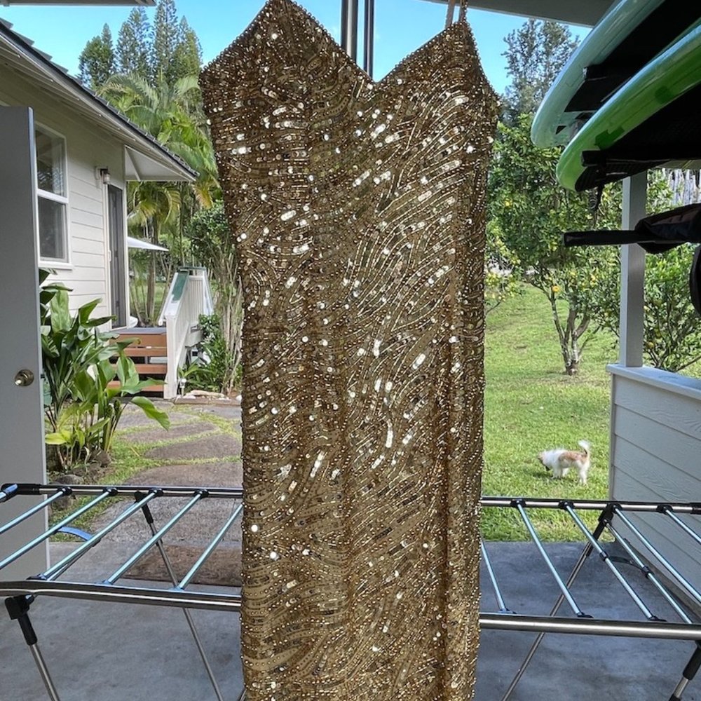 Gold Vintage Sequin Dress